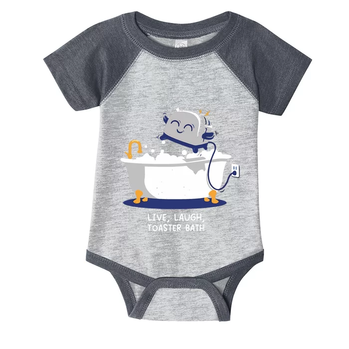 Mandatoryfunday Live Laugh Toaster Bath Infant Baby Jersey Bodysuit