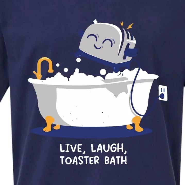 Mandatoryfunday Live Laugh Toaster Bath Sueded Cloud Jersey T-Shirt