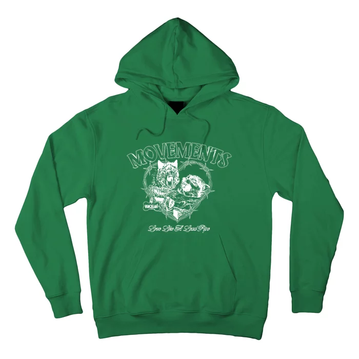 Movements Love Like A Lead Pipe Wolf Hoodie