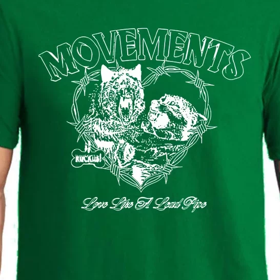 Movements Love Like A Lead Pipe Wolf Pajama Set