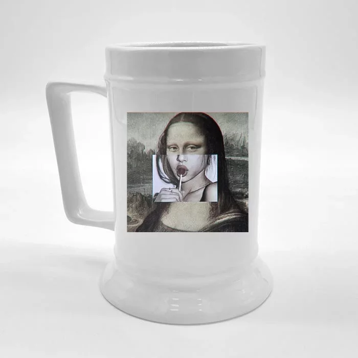 Mona Lisa Lollipop Front & Back Beer Stein