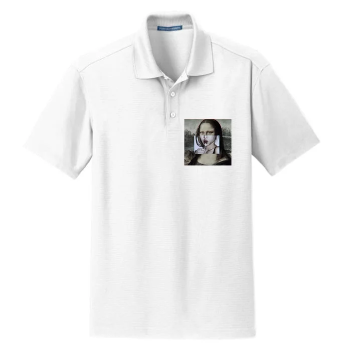 Mona Lisa Lollipop Dry Zone Grid Performance Polo