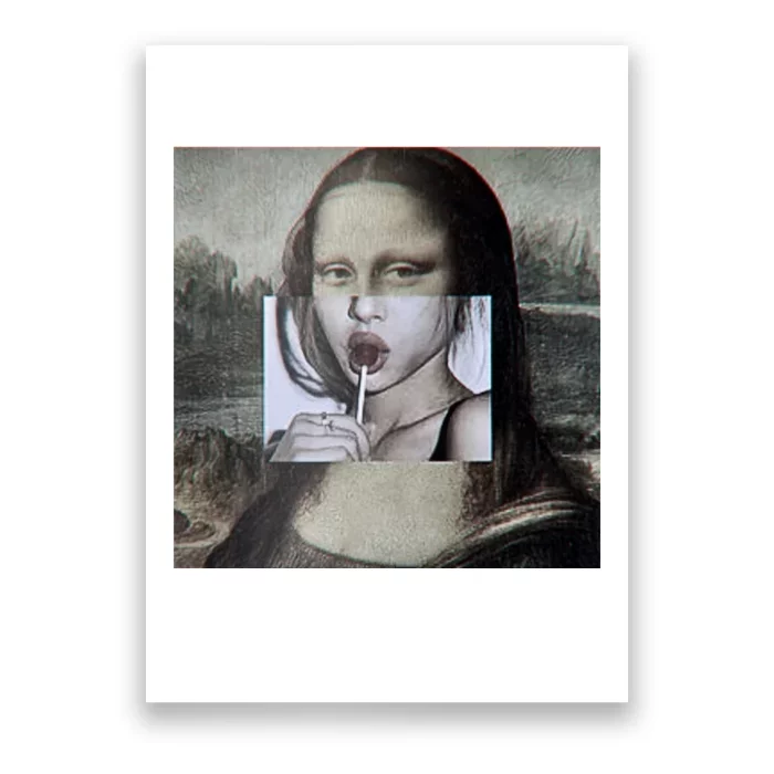 Mona Lisa Lollipop Poster