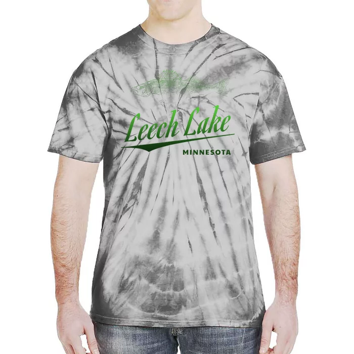 Minnesota Leech Lake With Walleye Fisherman Fishing Tie-Dye T-Shirt