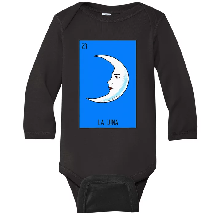 Mexican Lottery La Luna Traditional Game of Mexico Baby Long Sleeve Bodysuit