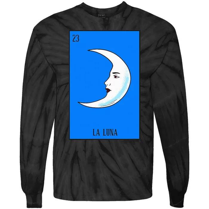 Mexican Lottery La Luna Traditional Game of Mexico Tie-Dye Long Sleeve Shirt