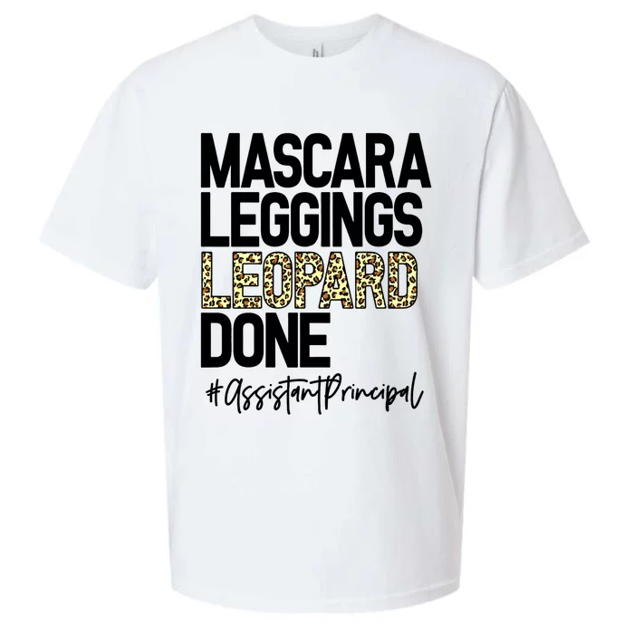 Mascara Leggings Leopard Done Assistant Principal 2021 Great Gift Sueded Cloud Jersey T-Shirt