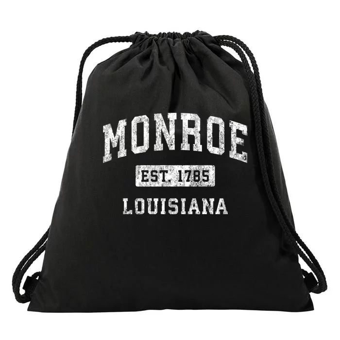 Monroe Louisiana La Vintage Established Sports Drawstring Bag