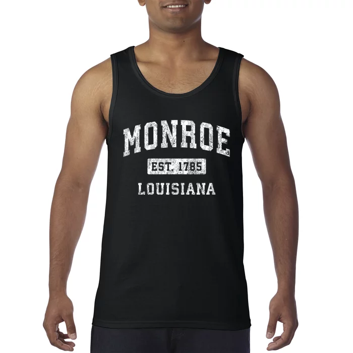 Monroe Louisiana La Vintage Established Sports Tank Top