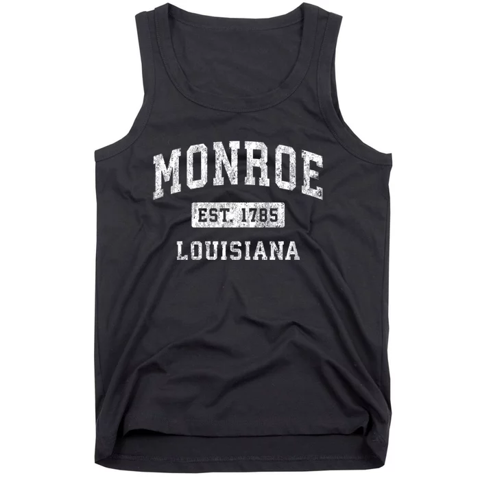 Monroe Louisiana La Vintage Established Sports Tank Top