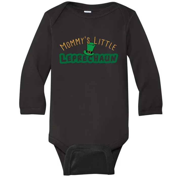 Mommy’S Little Leprechaun St Patrick’S Day Baby Long Sleeve Bodysuit