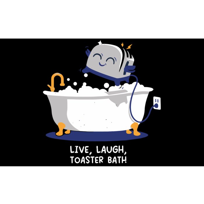 Mandatoryfunday Live Laugh Toaster Bath Bumper Sticker