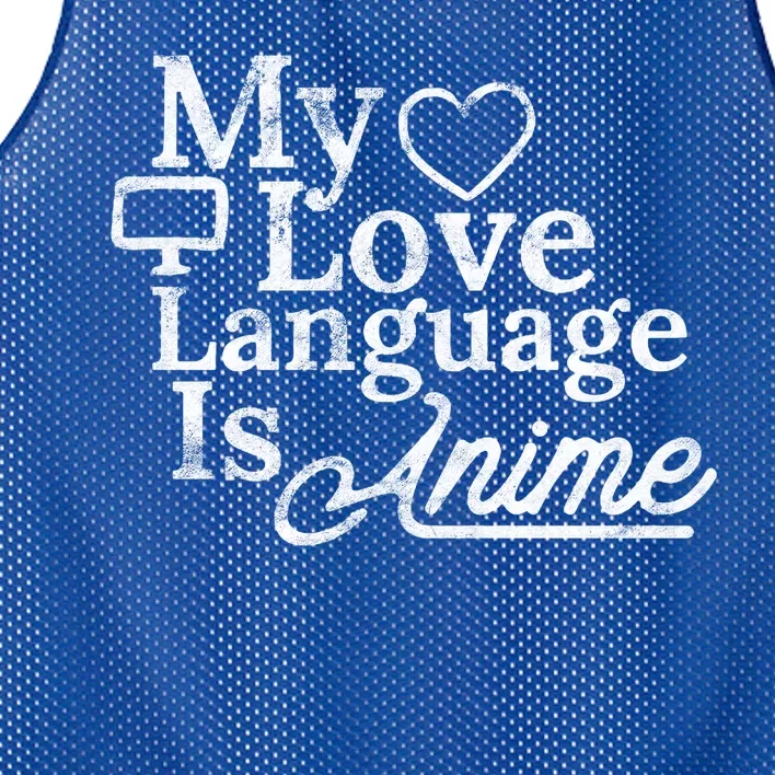 My Love Language Is Anime Mesh Reversible Basketball Jersey Tank