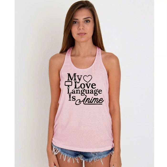 My Love Language Is Anime Women's Knotted Racerback Tank