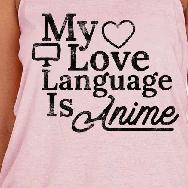 My Love Language Is Anime Women's Knotted Racerback Tank