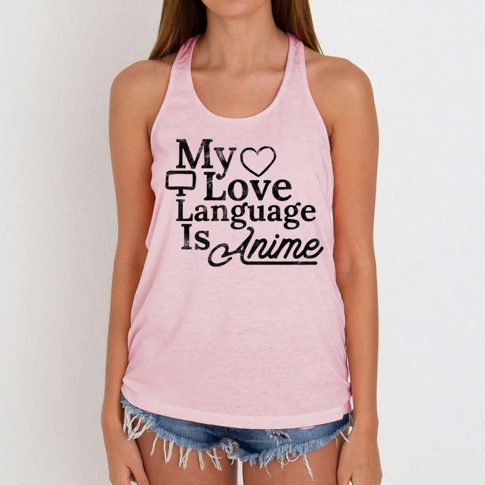 My Love Language Is Anime Women's Knotted Racerback Tank