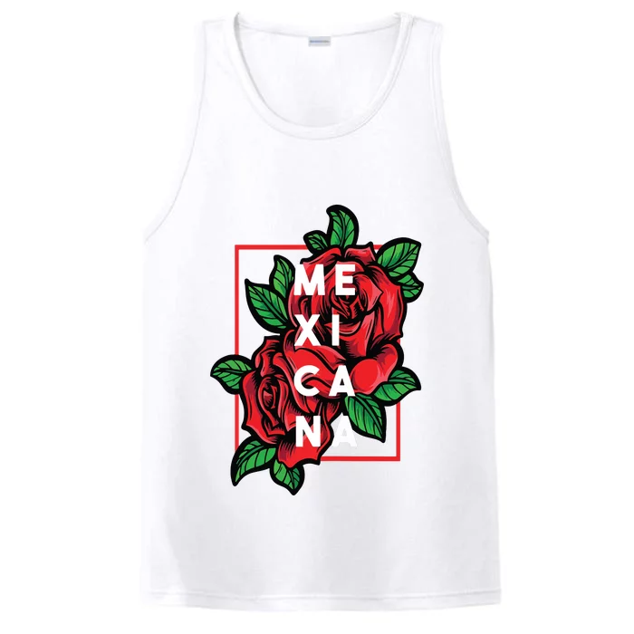 Mexicana Latinx Latina Proud Gift For Mexican Girlfriend Performance Tank