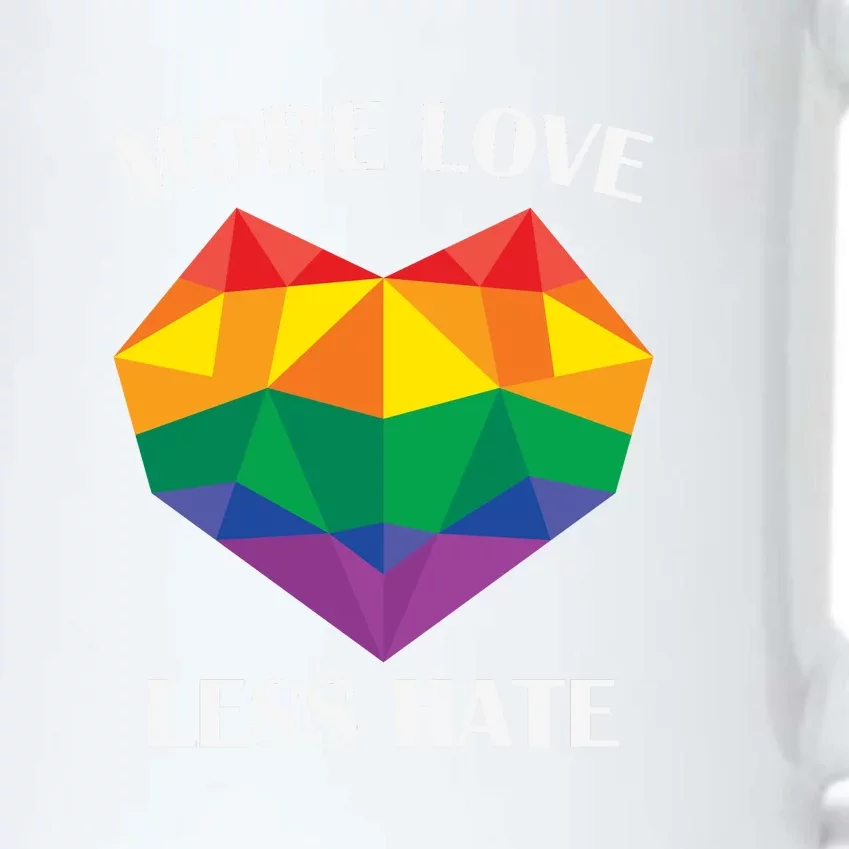 More Love Less Hate LGBT Pride Month Gift Bi Flag Black Color Changing Mug