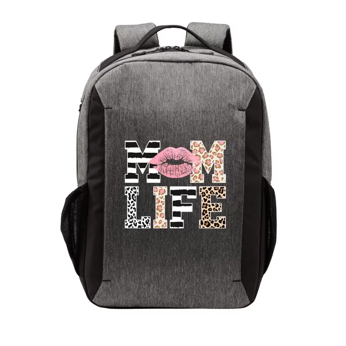 Mom Life Leopard Lips Vector Backpack