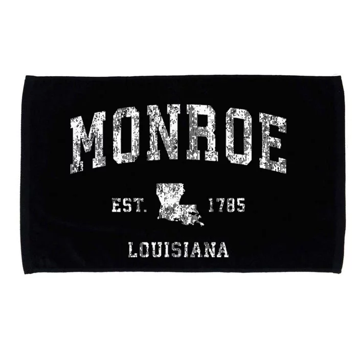 Monroe Louisiana La Vintage Athletic Sports Design Microfiber Hand Towel