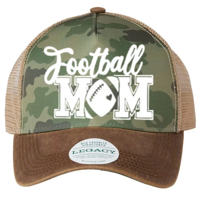 Mom's Little League Football Jr High School Football Mom Funny Gift Legacy Tie Dye Trucker Hat