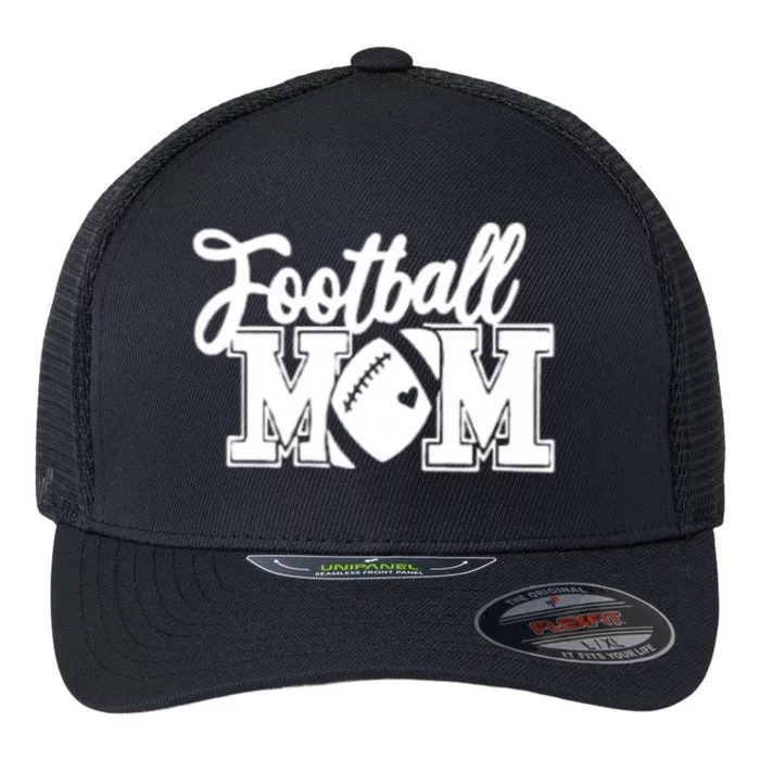 Mom's Little League Football Jr High School Football Mom Funny Gift Flexfit Unipanel Trucker Cap