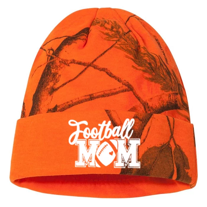 Mom's Little League Football Jr High School Football Mom Funny Gift Kati - 12in Camo Beanie