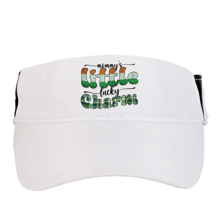 Mommy's Little Lucky One Plaid St Pattricks Day Adult Drive Performance Visor