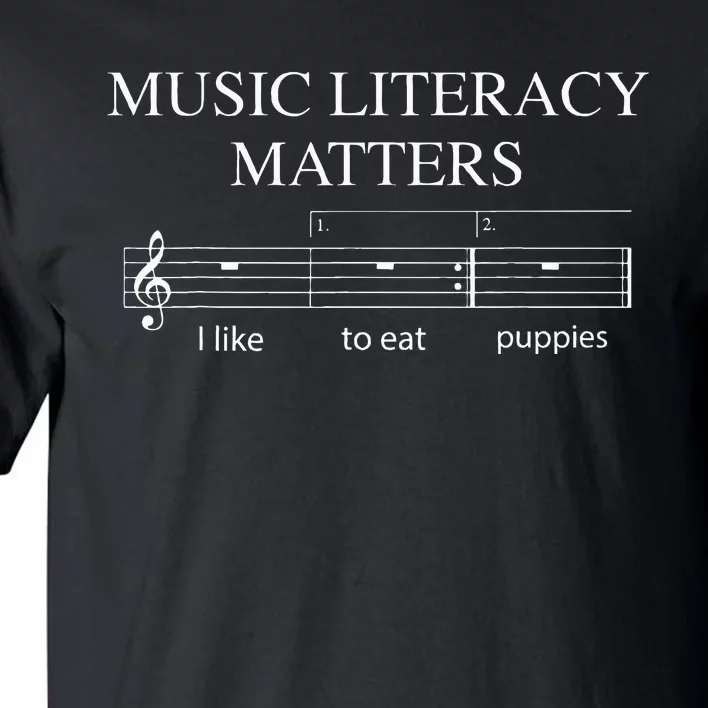 Music Literacy Matters Funny Music Teachers Tall T-Shirt