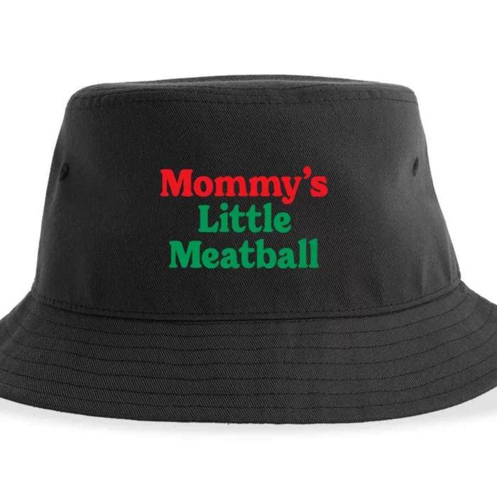 Mommy's Little Meatball Italian Ironic Funny Meme Trendy Unisex Sustainable Bucket Hat