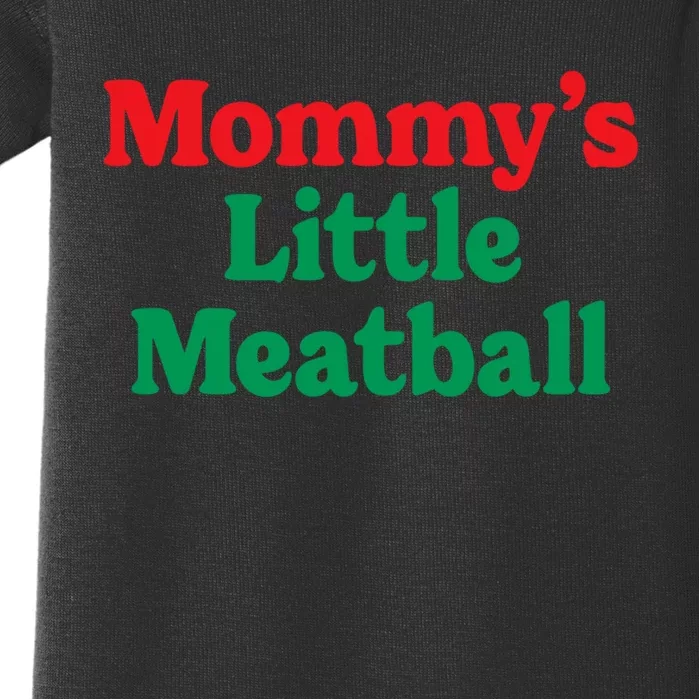 Mommy's Little Meatball Italian Ironic Funny Meme Trendy Unisex Baby Bodysuit