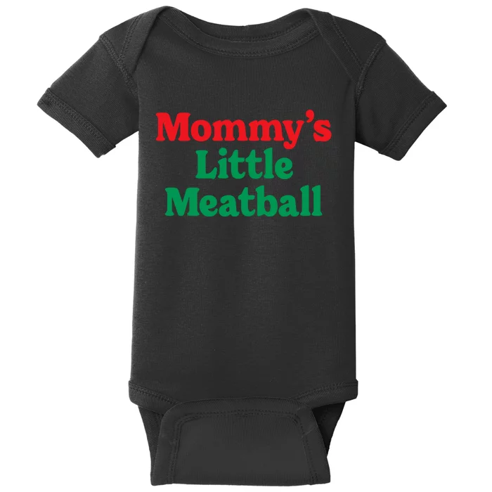 Mommy's Little Meatball Italian Ironic Funny Meme Trendy Unisex Baby Bodysuit