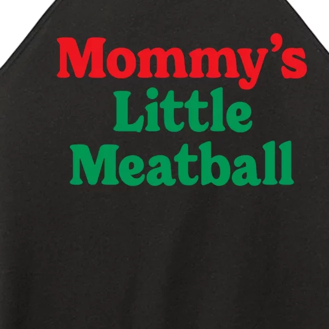 Mommy's Little Meatball Italian Ironic Funny Meme Trendy Unisex Women’s Perfect Tri Rocker Tank