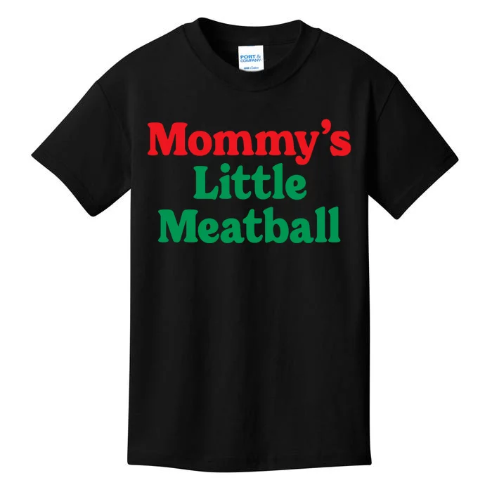 Mommy's Little Meatball Italian Ironic Funny Meme Trendy Unisex Kids T-Shirt