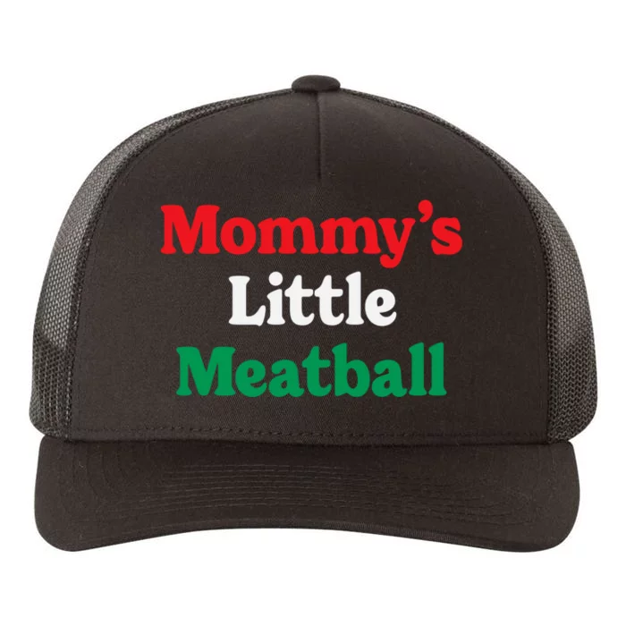 Mommy's Little Meatball Italian Ironic Funny Meme Trendy Unisex Yupoong Adult 5-Panel Trucker Hat