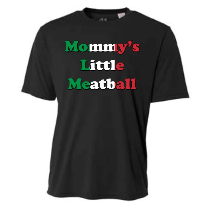 Mommy's Little Meatball Italian Ironic Funny Meme Trendy Unisex Cooling Performance Crew T-Shirt