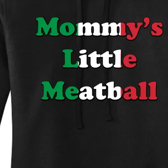 Mommy's Little Meatball Italian Ironic Funny Meme Trendy Unisex Women's Pullover Hoodie