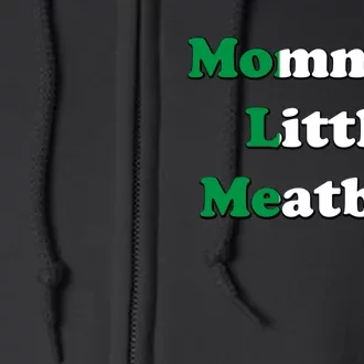 Mommy's Little Meatball Italian Ironic Funny Meme Trendy Unisex Full Zip Hoodie