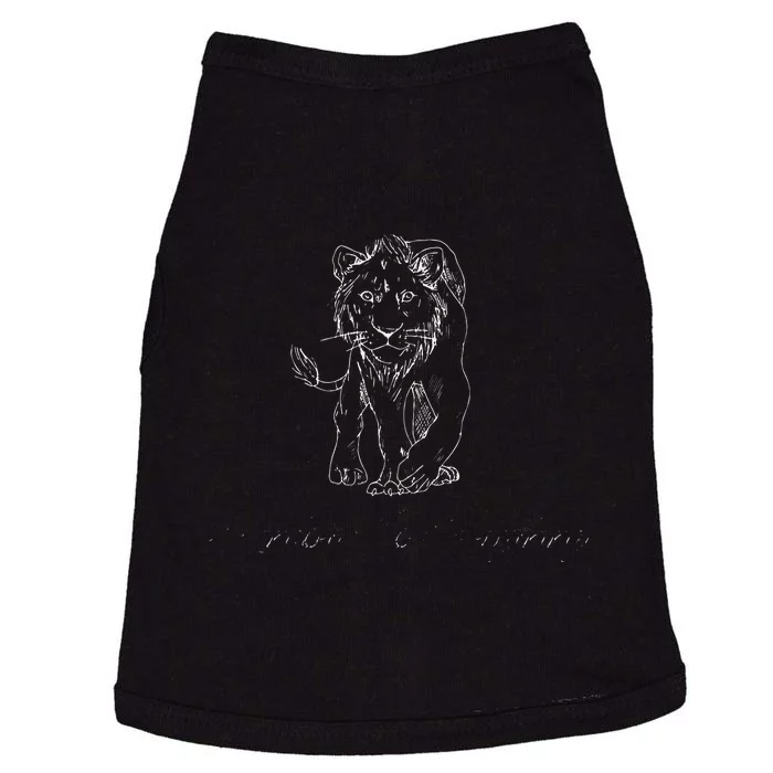 Motivational Lion Mindset Inspirational Doggie Tank