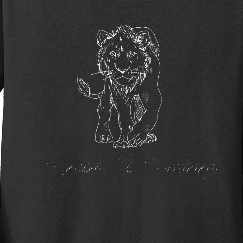 Motivational Lion Mindset Inspirational Kids Long Sleeve Shirt