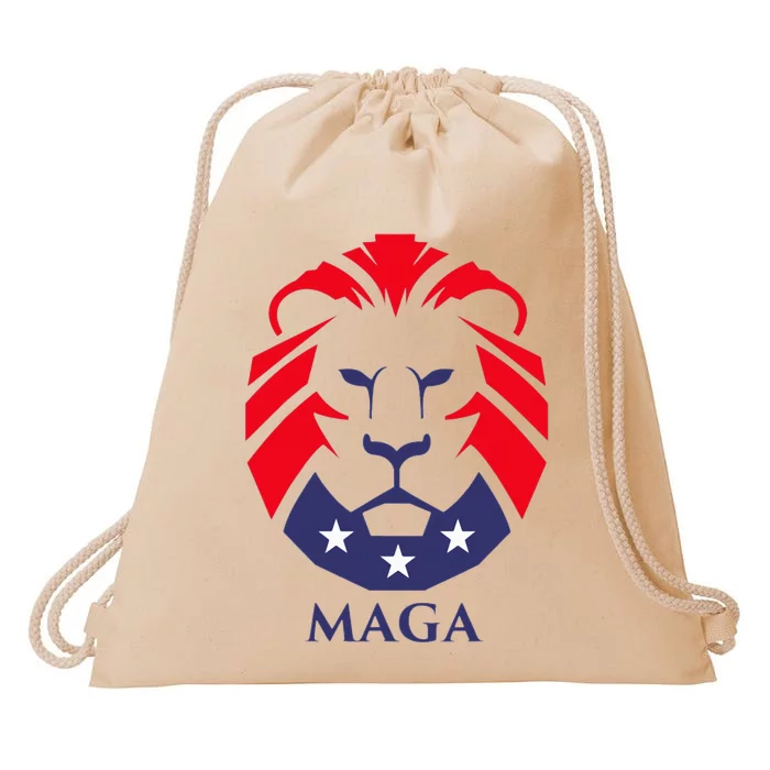 Maga Lion Drawstring Bag