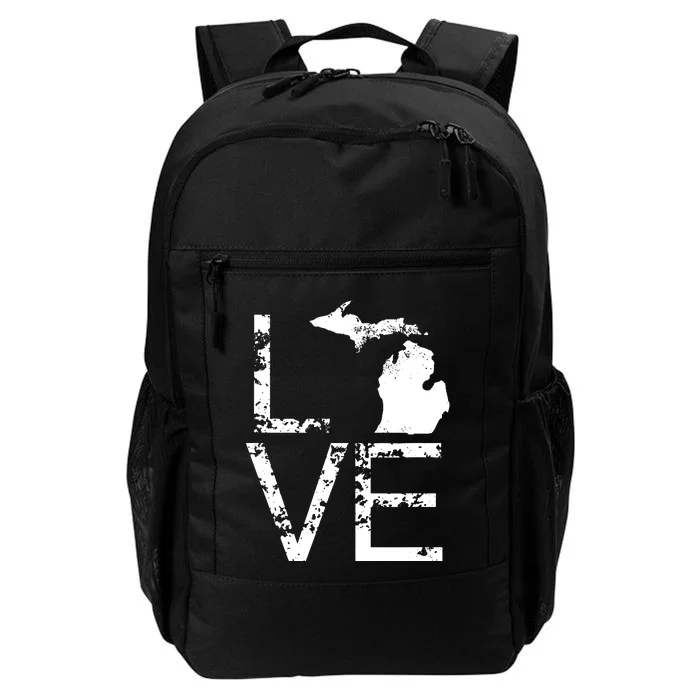 Michigan Love Mi State Home Pride Map Distressed Daily Commute Backpack