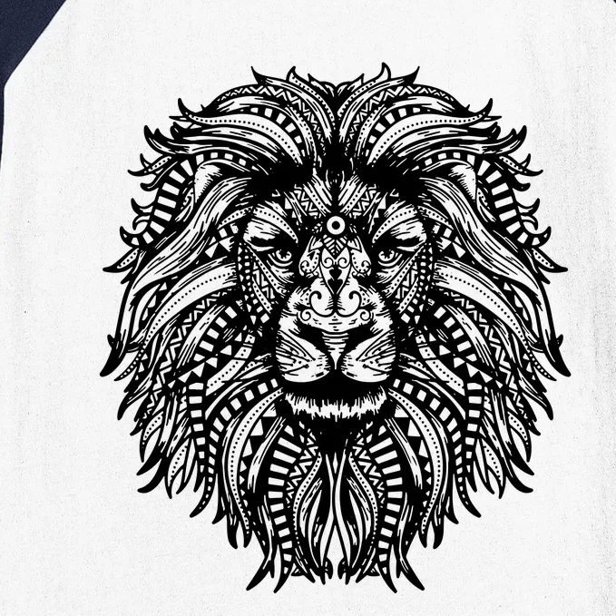 Mandala Lion Baseball Sleeve Shirt