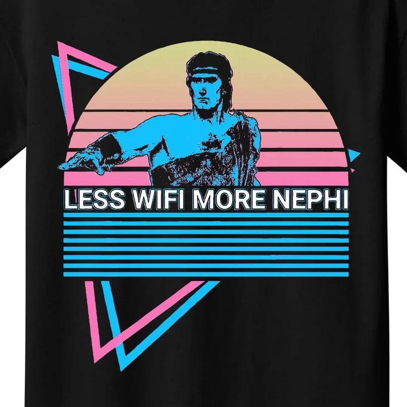 Mormon Lds Missionary Less Wifi More Nephi Kids T-Shirt