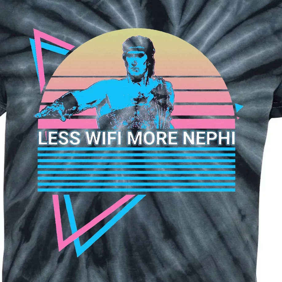 Mormon Lds Missionary Less Wifi More Nephi Kids Tie-Dye T-Shirt