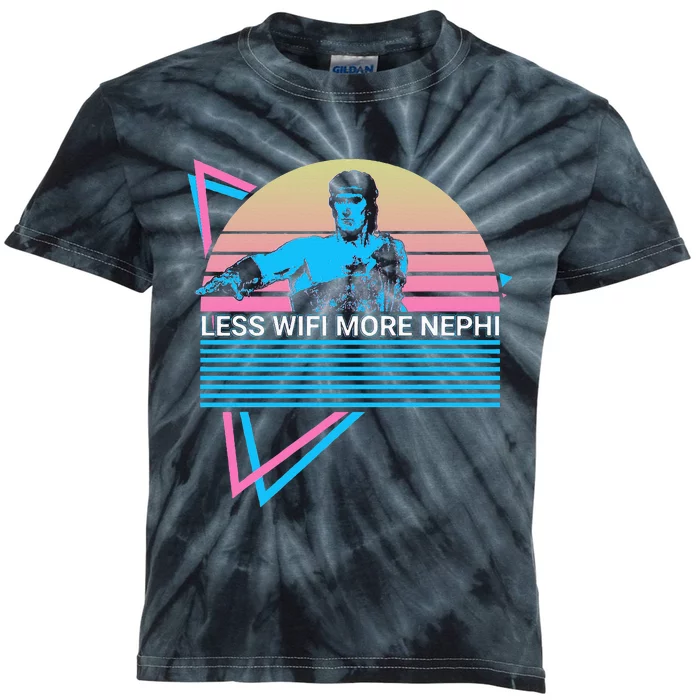 Mormon Lds Missionary Less Wifi More Nephi Kids Tie-Dye T-Shirt