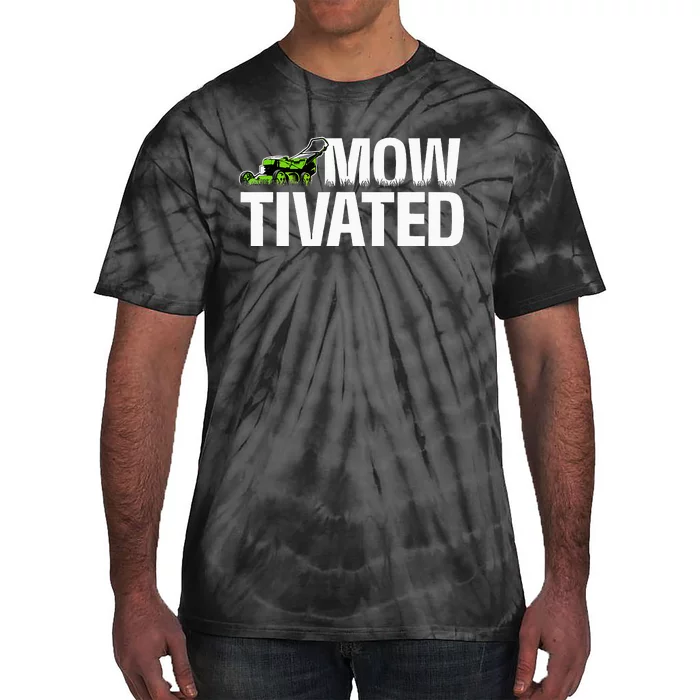 Mowtivated Lawn Mower Landscaping Gardener Tie-Dye T-Shirt