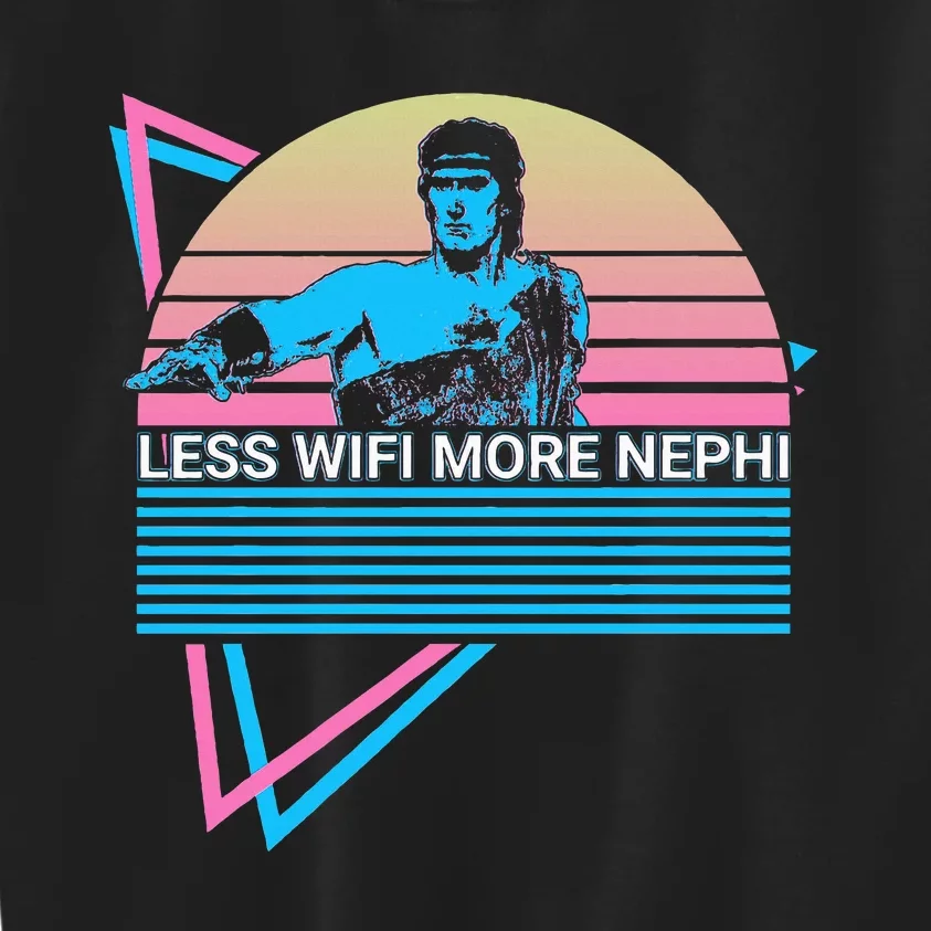 Mormon Lds Missionary Less Wifi More Nephi Kids Sweatshirt