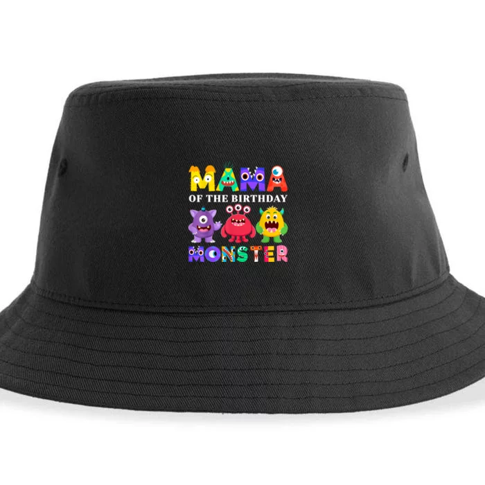 Mama Little Monster 1st Birthday Party Family Monster Sustainable Bucket Hat