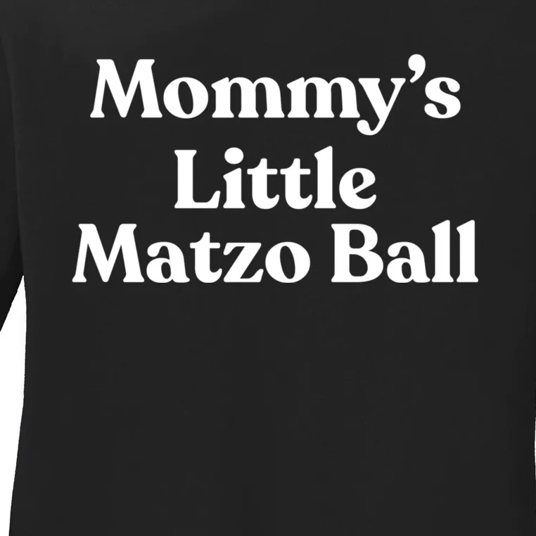 MommyS Little Matzo Ball Funn Ladies Long Sleeve Shirt